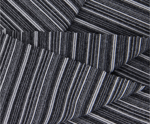 Het hoge Enige Jersey Rondschrijven van Elastane breit Stoffen Horizontale Strepen voor Sportenkledingstukken